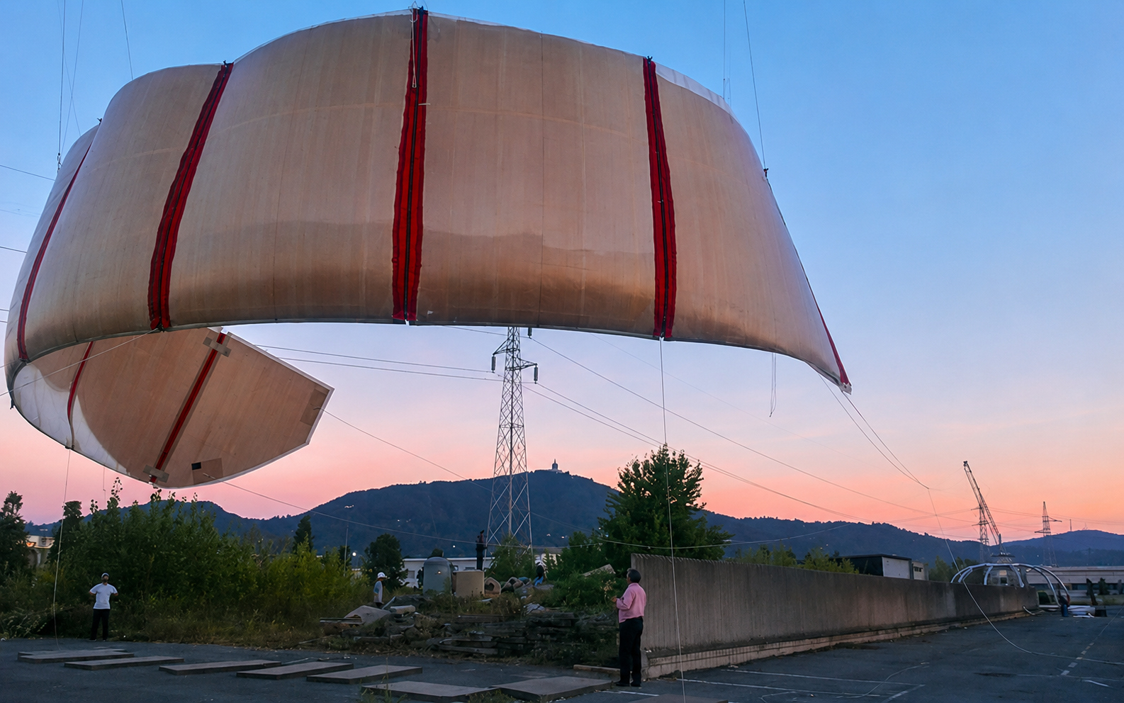 KiteGen generator and tether drum in flight test