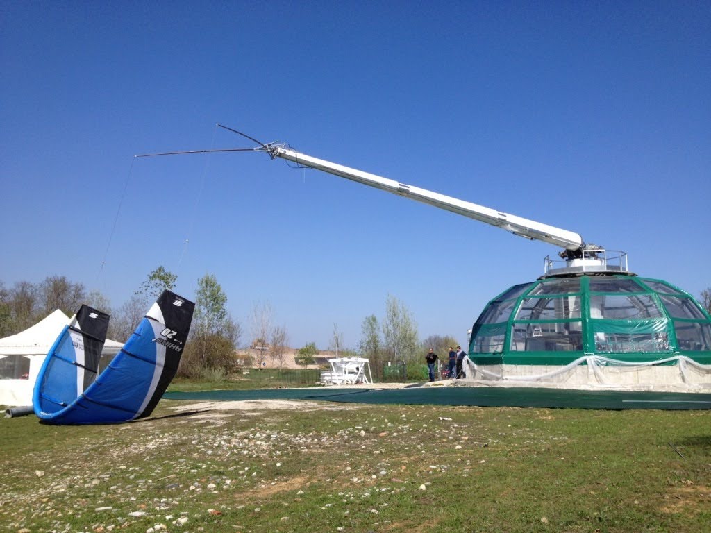 KiteGen kite launch in the field