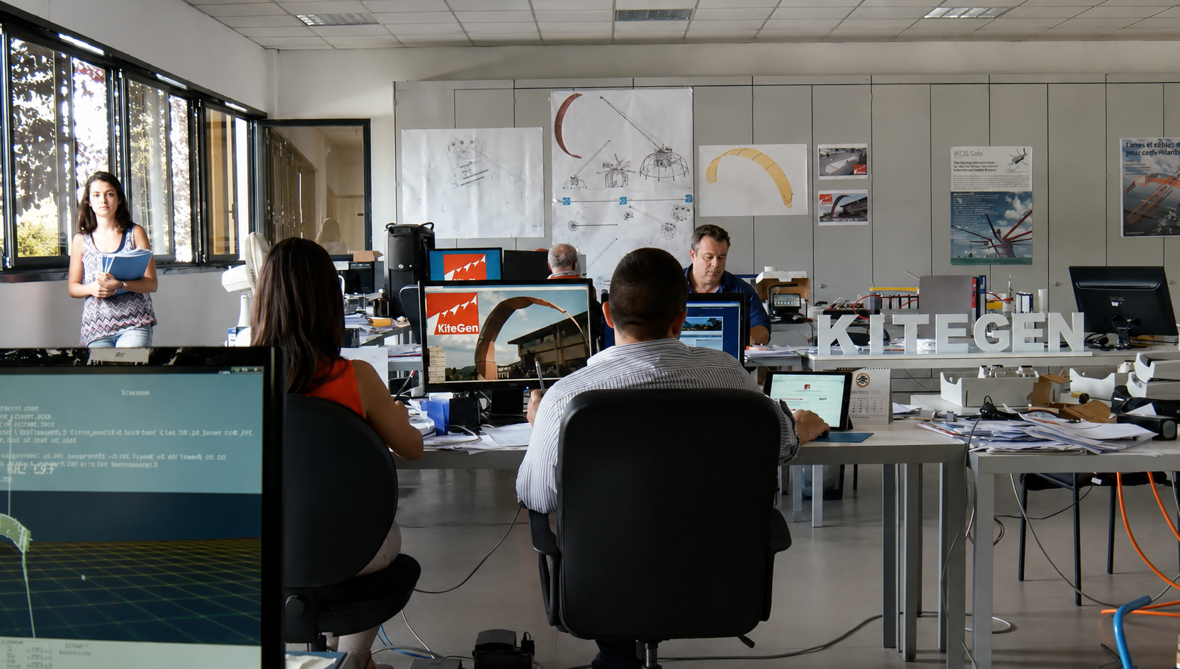 KiteGen control room and design office
